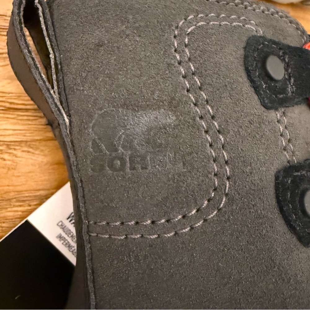 Sorel Explorer Lace WP Children’s Waterproof Insulated Boots Jet Black Size 10 - Picture 8 of 12